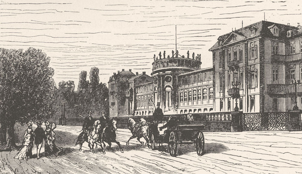 GERMANY. Biebrich Castle 1903 old antique vintage print picture